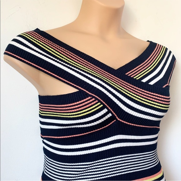 Zara | Off-Shoulder Ribbed Criss Cross Blouse M - Picture 3 of 6